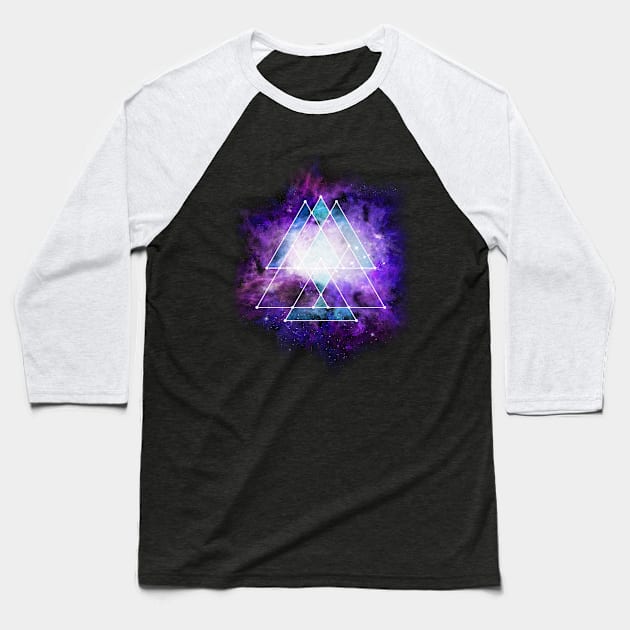 Space Geometry 1 Baseball T-Shirt by AlekDesign